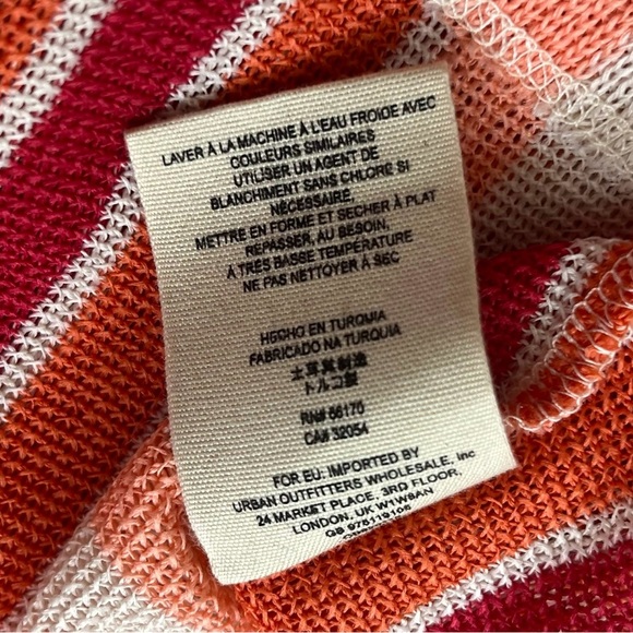 Free People Bridget Sunset Stripe Knit Tank Top size XS Orange Ivory Pink - Picture 8 of 9
